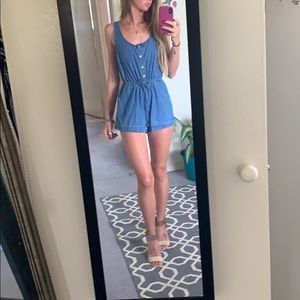 Denim romper